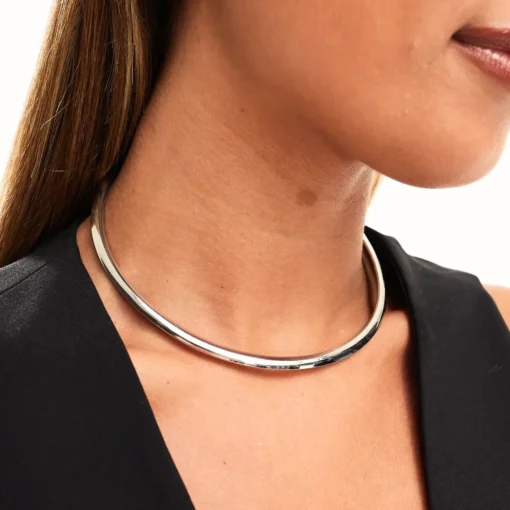 Collar choker de plata para mujer Adèle