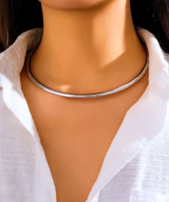 Collar choker de plata para mujer Adèle