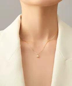 Collar con colgante de perla Justine