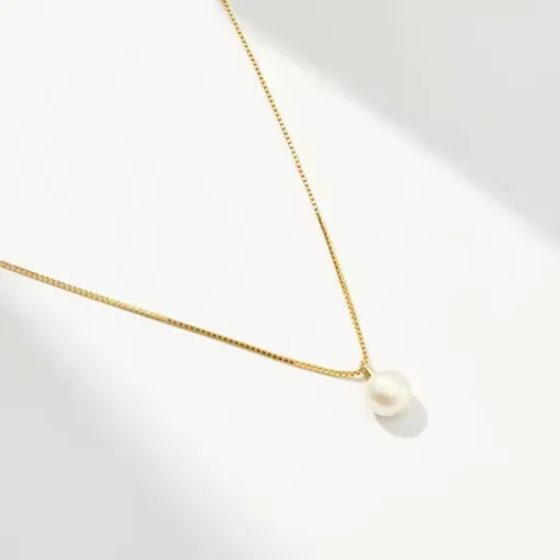 Collar con colgante de perla Justine