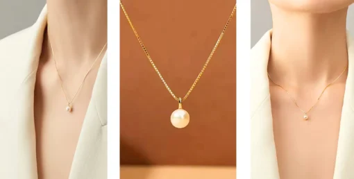 Collar con colgante de perla Justine