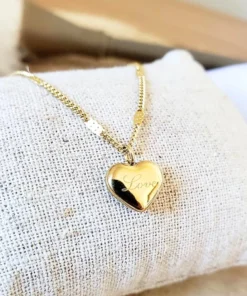 Collar corazón de oro Louise