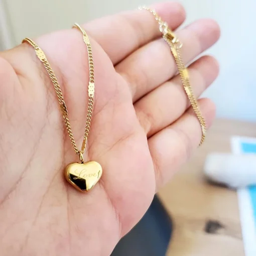 Collar corazón de oro Louise