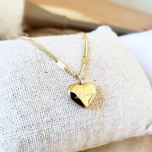 Collar corazón de oro Louise