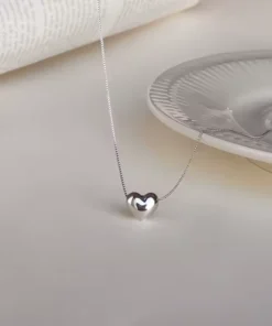 Collar corazón de plata Héloïse