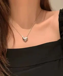 Collar corazón de plata Héloïse