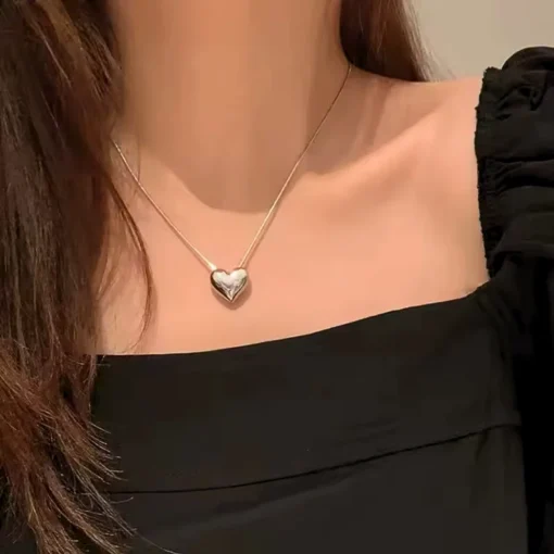 Collar corazón de plata Héloïse