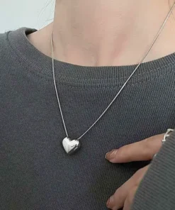 Collar corazón de plata Héloïse