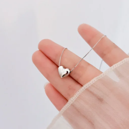 Collar corazón de plata Héloïse