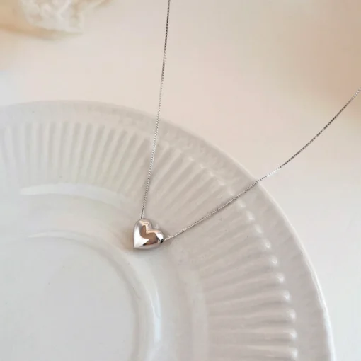 Collar corazón de plata Héloïse