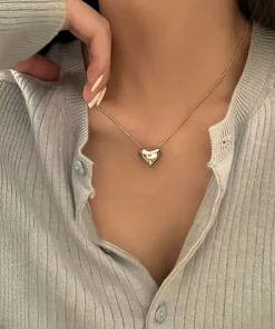 Collar corazón de plata Héloïse