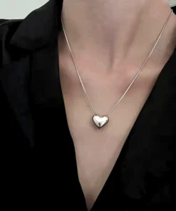 Collar corazón de plata Héloïse