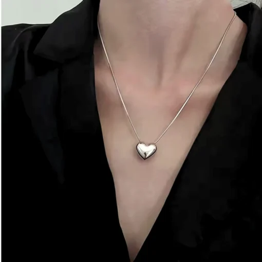 Collar corazón de plata Héloïse