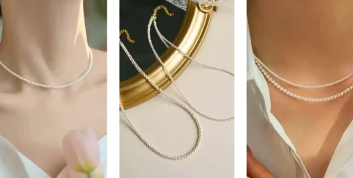 Collar corto de perlas Lily