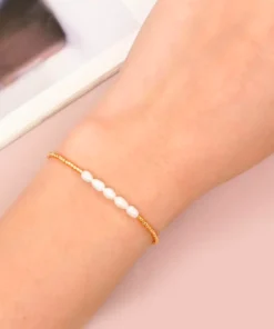 Pulsera con perlas planas Nessa