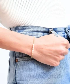 Pulsera con perlas planas Nessa