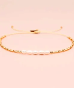 Pulsera con perlas planas Nessa