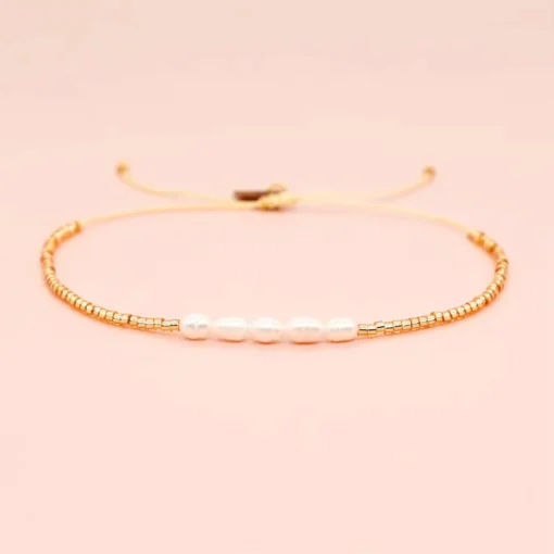 Pulsera con perlas planas Nessa