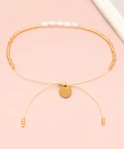 Pulsera con perlas planas Nessa