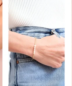 Pulsera con perlas planas Nessa