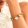 Pulsera corazón Celeste