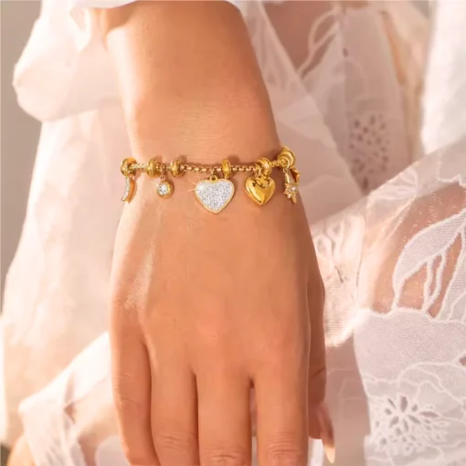 Pulsera corazón Celeste