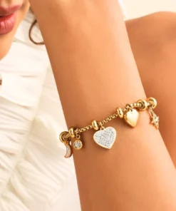 Pulsera corazón Celeste