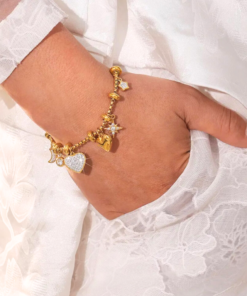 Pulsera corazón Celeste