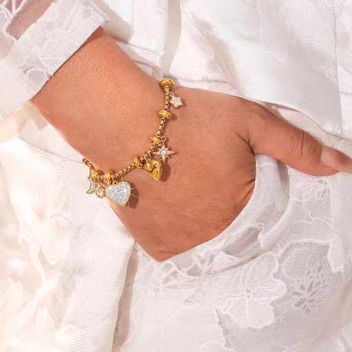 Pulsera corazón Celeste
