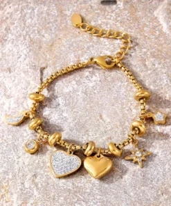 Pulsera corazón Celeste