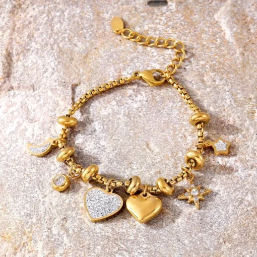 Pulsera corazón Celeste