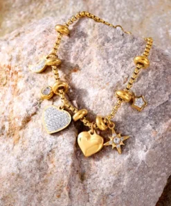 Pulsera corazón Celeste