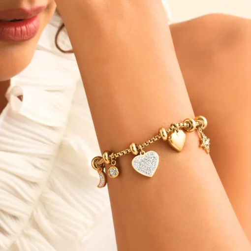 Pulsera corazón Celeste