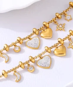 Pulsera corazón Celeste