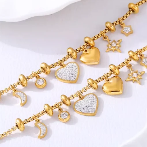Pulsera corazón Celeste