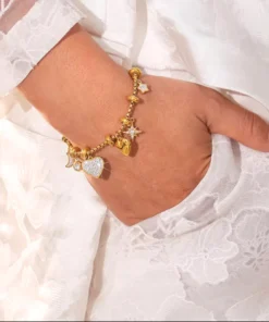Pulsera corazón Celeste