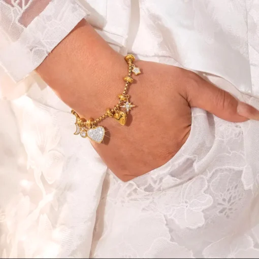 Pulsera corazón Celeste