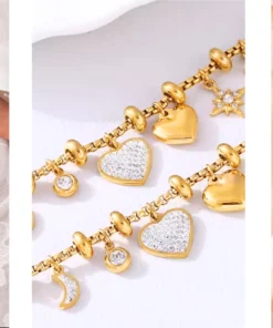 Pulsera corazón Celeste