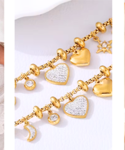 Pulsera corazón Celeste