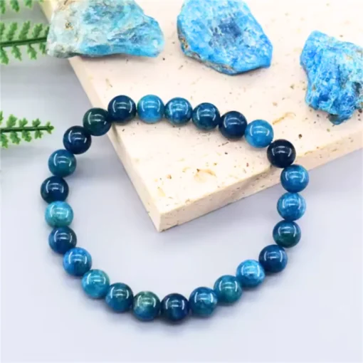 Pulsera de apatita azul Alba