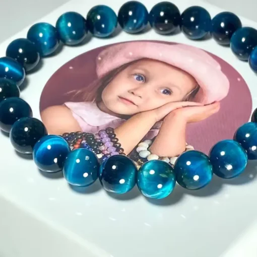 Pulsera de apatita azul Alba