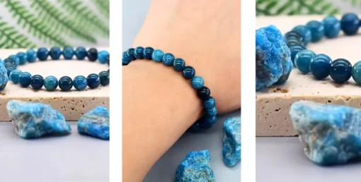 Pulsera de apatita azul Alba