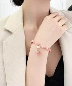 Pulsera de cuarzo rosa Victoria