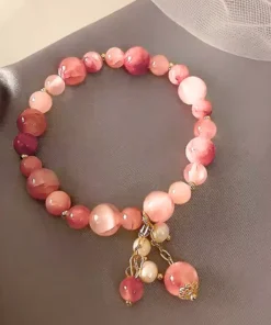 Pulsera de cuarzo rosa Victoria