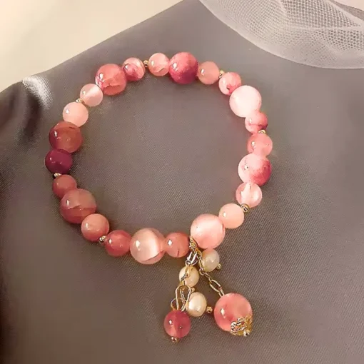 Pulsera de cuarzo rosa Victoria