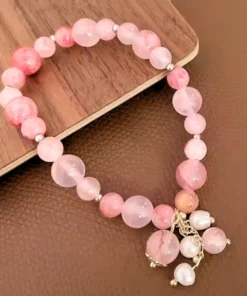 Pulsera de cuarzo rosa Victoria
