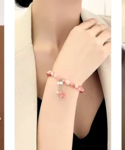 Pulsera de cuarzo rosa Victoria