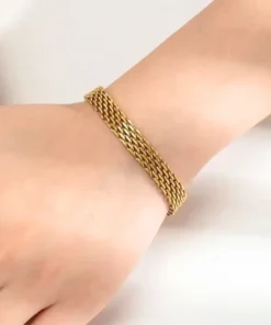 Pulsera de eslabones dorada Andie