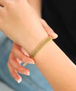 Pulsera de eslabones dorada Andie