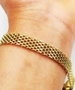 Pulsera de eslabones dorada Andie